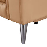 Top Grain Leather Electric Recliner Chaise Sofa with Storage