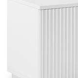TV Cabinet Storage Drawer MDF Glossy Entertainment Unit in White colour