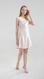 Silk Chemise - Pink, Medium - Luxurious Silk Chemise for Women Sleepwear - Soft, Lightweight & Elegant