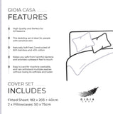 Gioia Casa Bamboo Cotton Blend All Season Bedding Set - White - Single Size