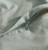 Vintage Washed Microfibre Quilt Cover Set (Sage, Single)