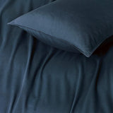 Gioia Casa 100% (2Pcs) Cotton Vintage Washed Bed Quilt Cover Set - Dark Indigo - Single
