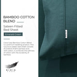 Gioia Casa Bamboo Cotton Blend All Season Bedding Set - Emerald Green - Double Size
