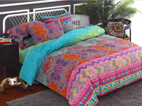 CleverPolly Print Microfibre Quilt Cover Set (Cindy, Double)