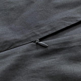 Gioia Casa 100% Cotton Vintage Washed Bed Quilt Cover Set (3Pcs) - Charcoal - Double Size