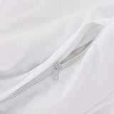 Vintage Washed Microfibre Quilt Cover Set (White, Double)