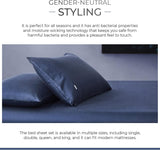 Gioia Casa Bamboo Cotton Blend All Season Bedding Set - Navy Blue - Queen Size