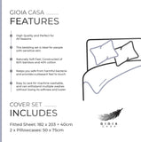 Gioia Casa Bamboo Cotton Blend All Season Bedding Set - Silver - Queen Size