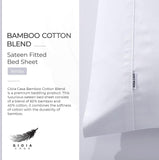 Gioia Casa Bamboo Cotton Blend All Season Bedding Set - White - Queen Size
