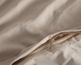 CleverPolly Vintage Washed Microfibre Quilt Cover Set (3Pcs) - Linen - Queen Size