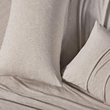 Gioia Casa 100% Jersey Cotton Quilt Cover Set - Natural - Queen