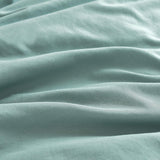 CleverPolly Vintage Washed Microfibre Quilt Cover Set (3Pcs) - Seafoam - Queen Size