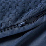 CleverPolly 100% Premium Waffle Microfibre Quilt Cover Set (3Pcs) - Indigo - Queen