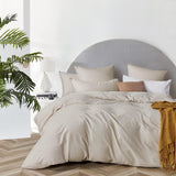 Gioia Casa 100% (3Pcs) Cotton Vintage Washed Bed Quilt Cover Set - Natural - Queen Size