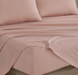 Vintage Washed Microfibre Sheet Set (Pink, Queen)