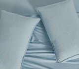 Vintage Washed Microfibre Quilt Cover Set (Blue, King)