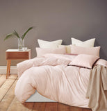 Gioia Casa 100% Jersey Cotton Quilt Cover Set - Pink - King