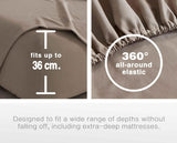 Vintage Washed Microfibre Sheet Set (Truffle, King)