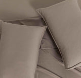 Vintage Washed Microfibre Sheet Set (Truffle, King)