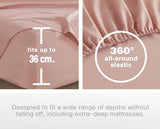 Vintage Washed Microfibre Sheet Set (Pink, King Single)