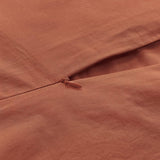 Gioia Casa 100% Cotton Vintage Washed Bed Quilt Cover Set (3Pcs) - Brick - Super King Size