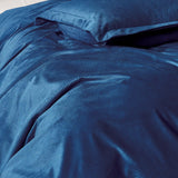 CleverPolly Set of 2 Super Soft Corduroy Velvet Standard Pillowcase - Navy Blue