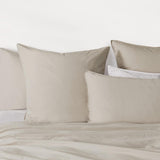 Gioia Casa Vintage Washed 100% Cotton Standard Pillowcase - Luxurious Standard Pillow Cover - Natural - 2 Pcs