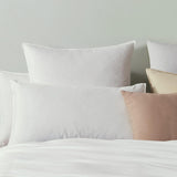 Gioia Casa Vintage Washed 100% Cotton Standard Pillowcase - Luxurious Standard Pillow Cover - White - 2 Pcs
