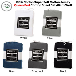 Revive 100% Cotton Jersey Combo Set Charcoal Queen