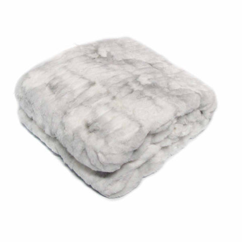 Meadow Soft Faux Fur Throw Rug 127 x 152 cm Arctic Fox