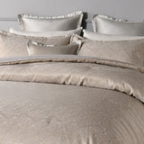 Bianca Bellagio Gold 6 Pcs Jacquard Geometric Comforter Set Super King