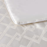 Bianca Firenze Pearl 6 Pcs Jacquard Geometric Comforter Set Queen/King