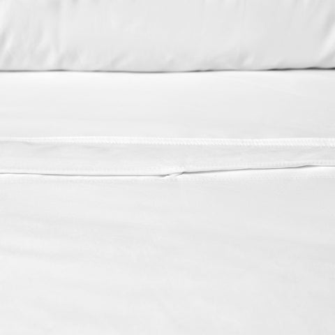 Accessorize White 400TC White Bamboo Cotton Double Stitched Quilt Cover Set King