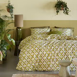 Bedding House Mae Green Seersucker Cotton Quilt Cover Set Queen