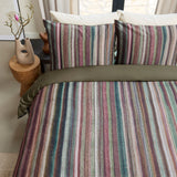 Bedding House Roman Multi Cotton Stripe Quilt Cover Set Queen