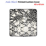 J Elliot Home Aida Black Printed Cotton Cushion Cover 43 x 43cm