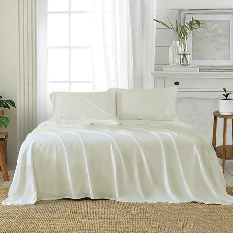 J Elliot Home Soft Microfiber Sheet Set Queen Ivory (labelled as White)