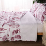 Ramesses Coast Pink 3 Pcs Bamboo Blend Ultrosonic Reversible Comforter Set King