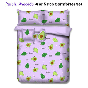 Ramesses Purple Avocado Kids Advventure 5 Pcs Comforter Set Double
