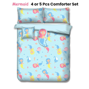 Ramesses Mermaid Kids Advventure 5 Pcs Comforter Set Double