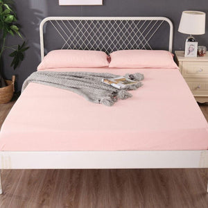 Ramesses 1000TC Linen Bamboo Fitted Sheet Combo Set Dusty Pink King
