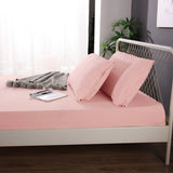 Ramesses 1000TC Linen Bamboo Fitted Sheet Combo Set Dusty Pink King Single