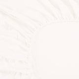 Ramesses 1000TC Linen Bamboo Fitted Sheet Combo Set White Queen