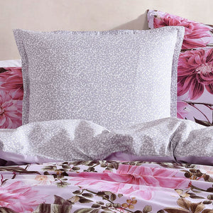 Logan and Mason Maeve Lilac Cotton-rich Percale Print Quilt Cover Set Queen