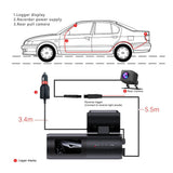 4K WiFi Car Dash Cam Dual Lens Wide Angle IPS Screen Night Vision Recording with 32GB Card
