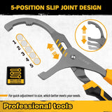 Adjustable Oil Filter Wrench Set - 9" & 12" Pliers for Cars, Trucks, Motorcycles - Durable Carbon Steel, Ergonomic Grip, Easy Access Design