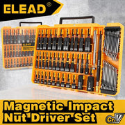 Darrahopens Tools > Other Tools > Hand Tools ELEAD 58Pc Magnetic Impact Nut Driver Set SAE Metric CR-V Socket Adapter w/case
