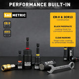 ELEAD 58Pc Magnetic Impact Nut Driver Set SAE Metric CR-V Socket Adapter w/case