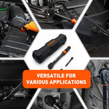 3Pc 1/4" Drive Click Torque Wrench Ratchet Socket Adaptor Extension WorkShop