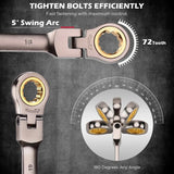 SEDY 12Pc Metric Flexible Ratchet Spanner Combination Spanner Magnetic Organizer